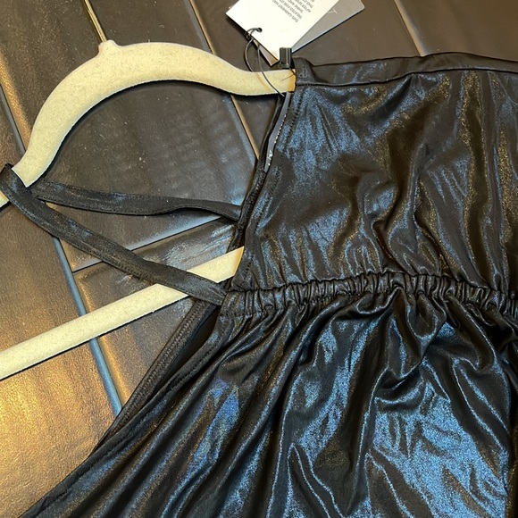 MWT Armani exchange black shimmer one shoulder dress - Picture 3 of 5